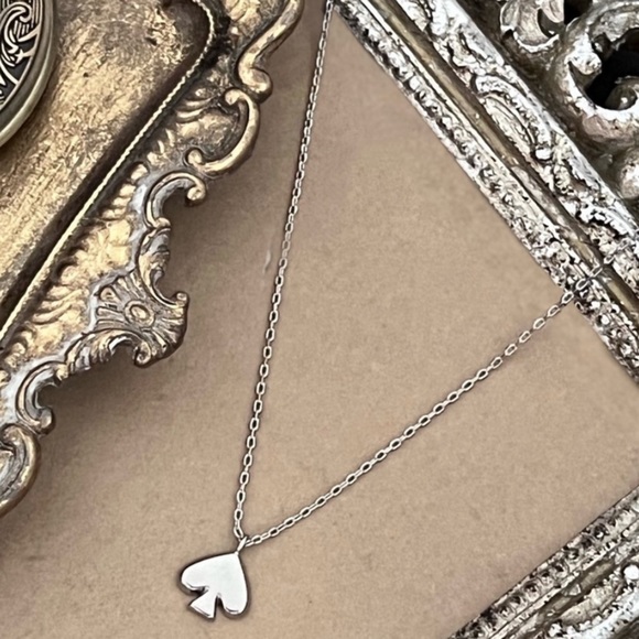 KATE SPADE • Silver Everyday Spade Necklace - Picture 4 of 4